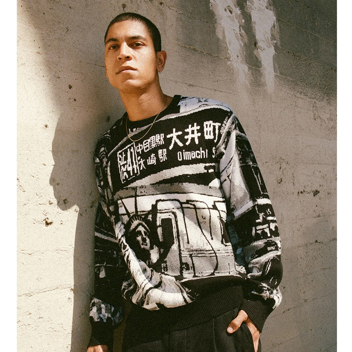 Chaleco HUF Worldwide Commuter Sweater Blk