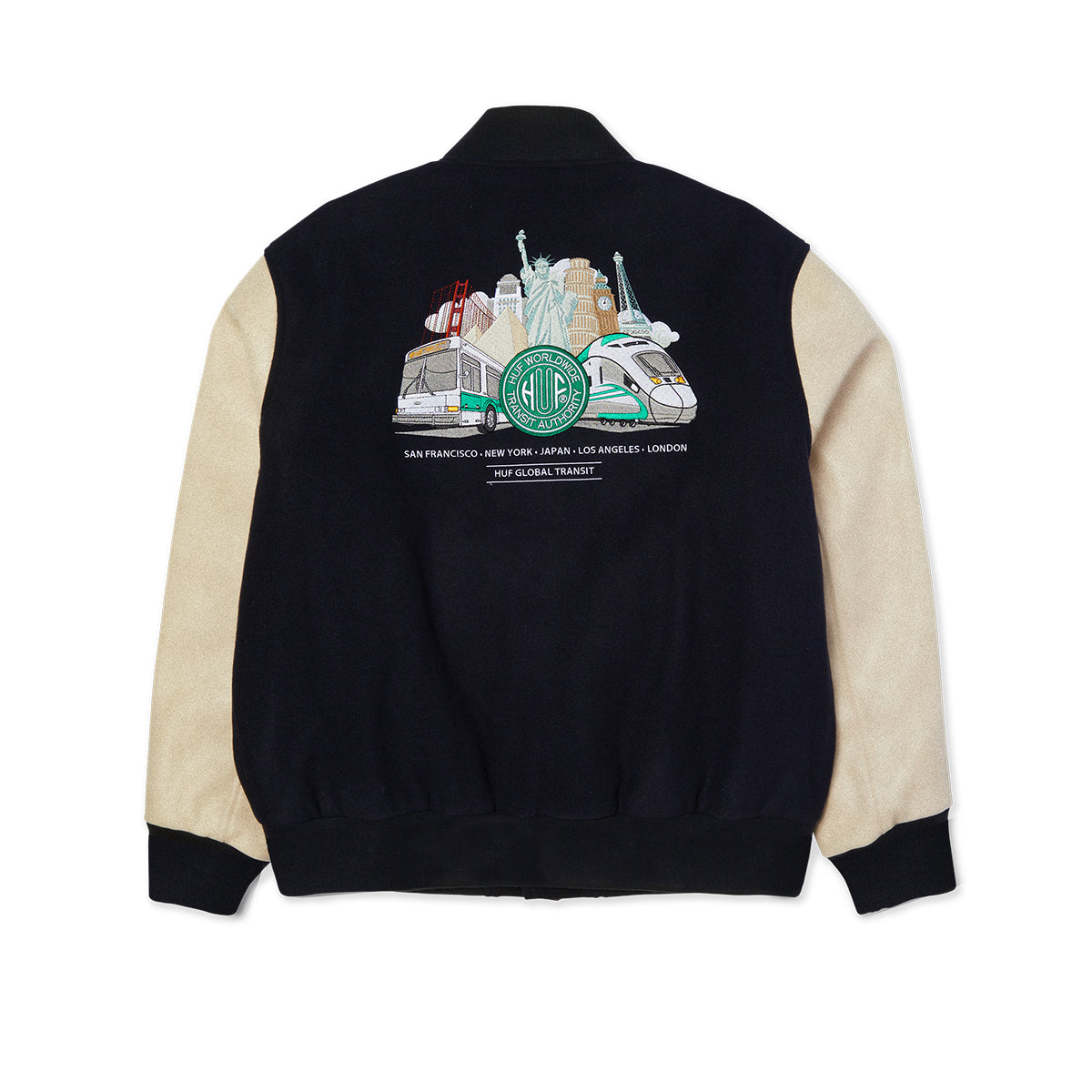 HUF×#FR2 VARSITY JACKET Chaqueta HUF Global Transit Varsity – Beta snow