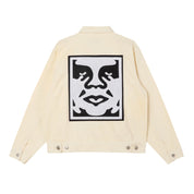 Chaqueta OBEY Icon Hardwork Zip UP Unbleached