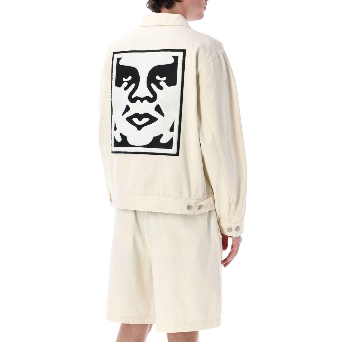 Chaqueta OBEY Icon Hardwork Zip UP Unbleached