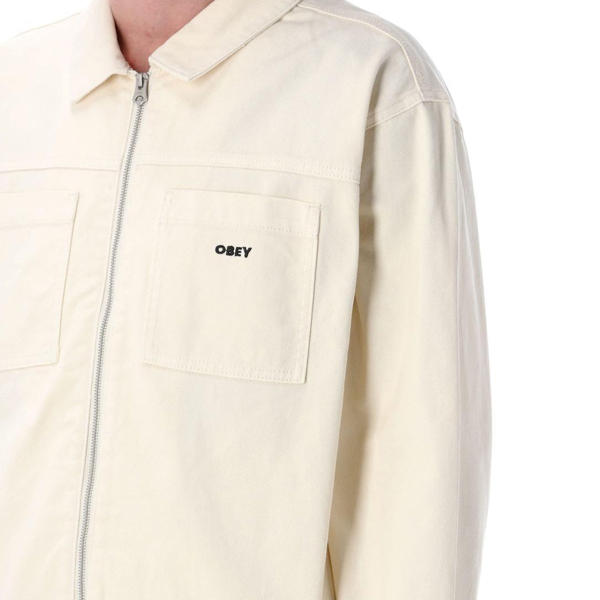 Chaqueta OBEY Icon Hardwork Zip UP Unbleached