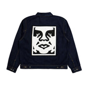 Chaqueta OBEY Icon Hardwork Zip Up Rinse Indigo