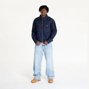 Chaqueta OBEY Icon Hardwork Zip Up Rinse Indigo