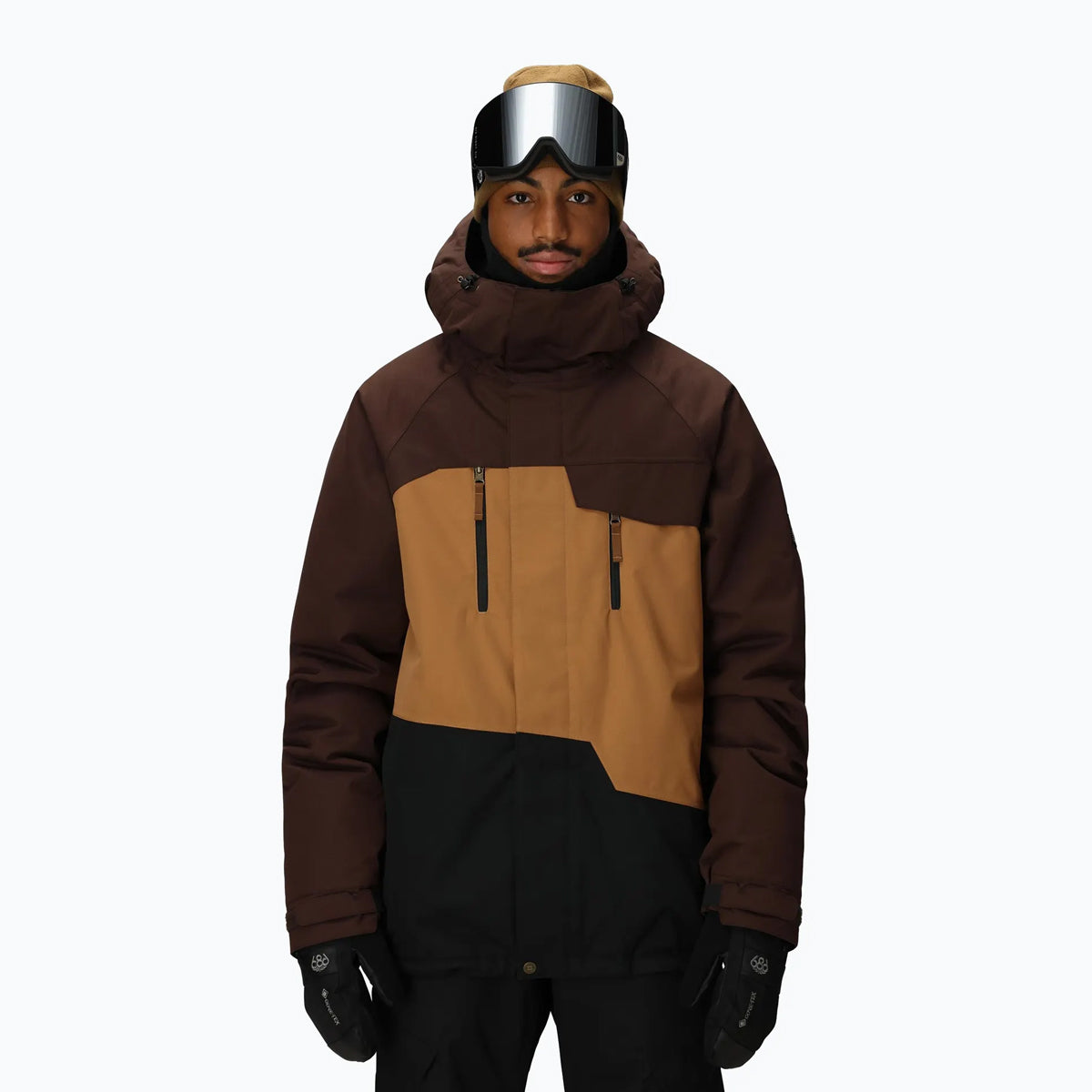 Chaqueta de Snowboard 686 Geo Insulated - Coffee Colorblock (PV)