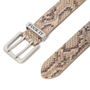Cinturón HUF Fuck It Snakeskin Belt Borwn