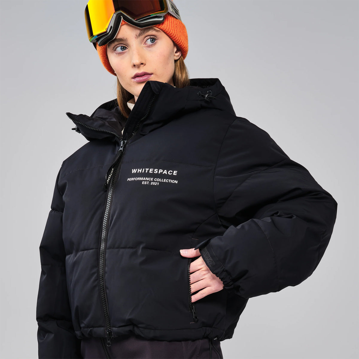 CHAQUETA WHITESPACE CROPPED PUFFER BLK
