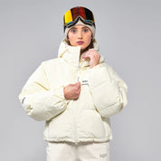 CHAQUETA WHITESPACE CROPPED PUFFER WARM WHITE