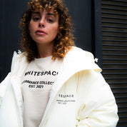CHAQUETA WHITESPACE CROPPED PUFFER WARM WHITE