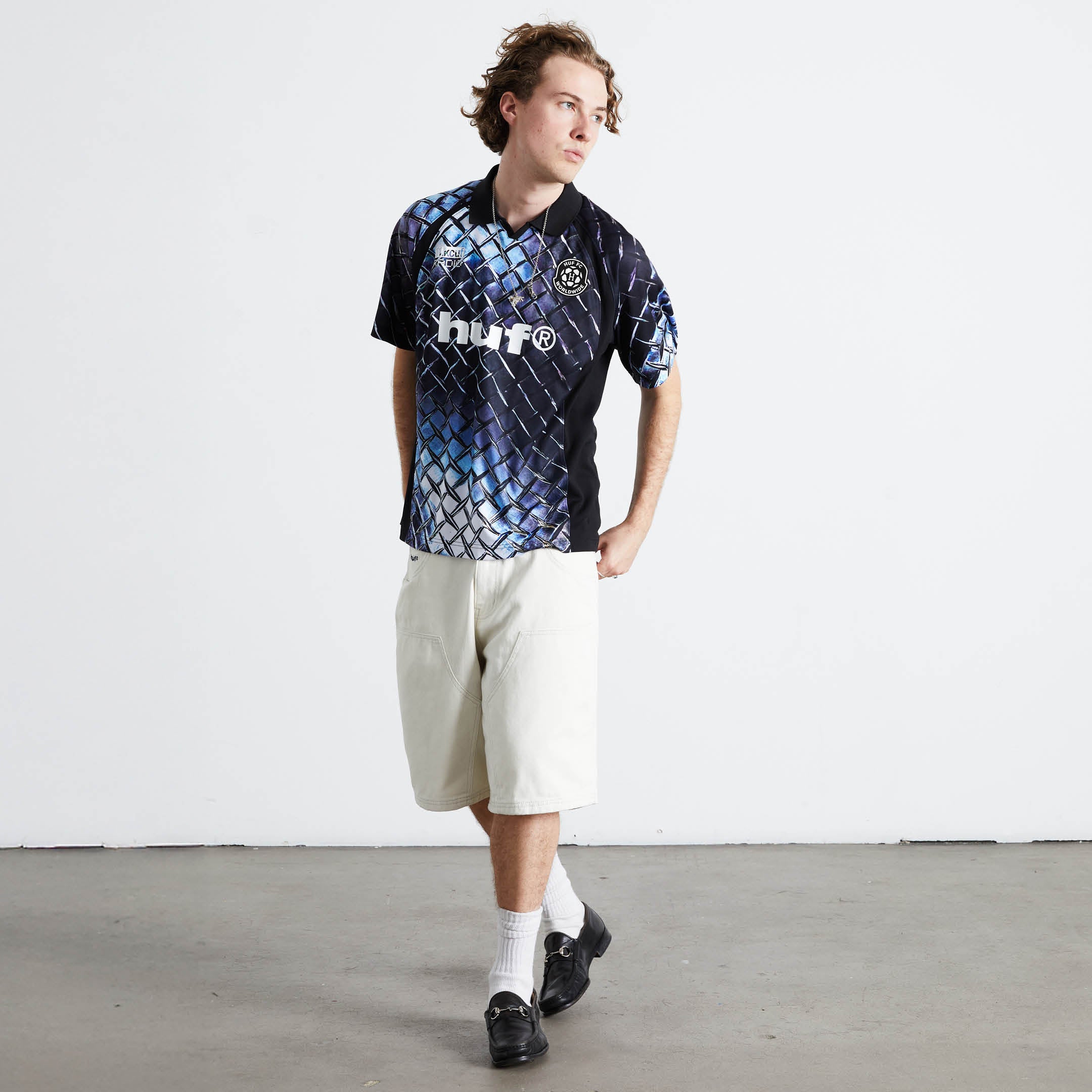 Camiseta HUF Diamond Plate Jersey Black
