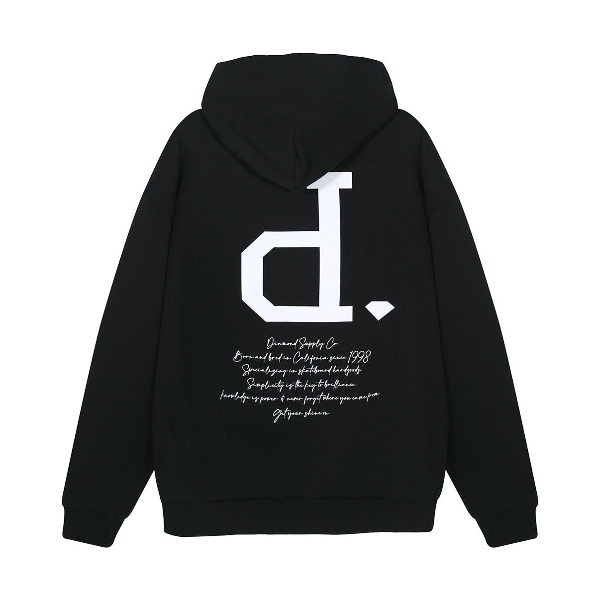 Poleron DIAMOND Unpolo Script Hoodie Black