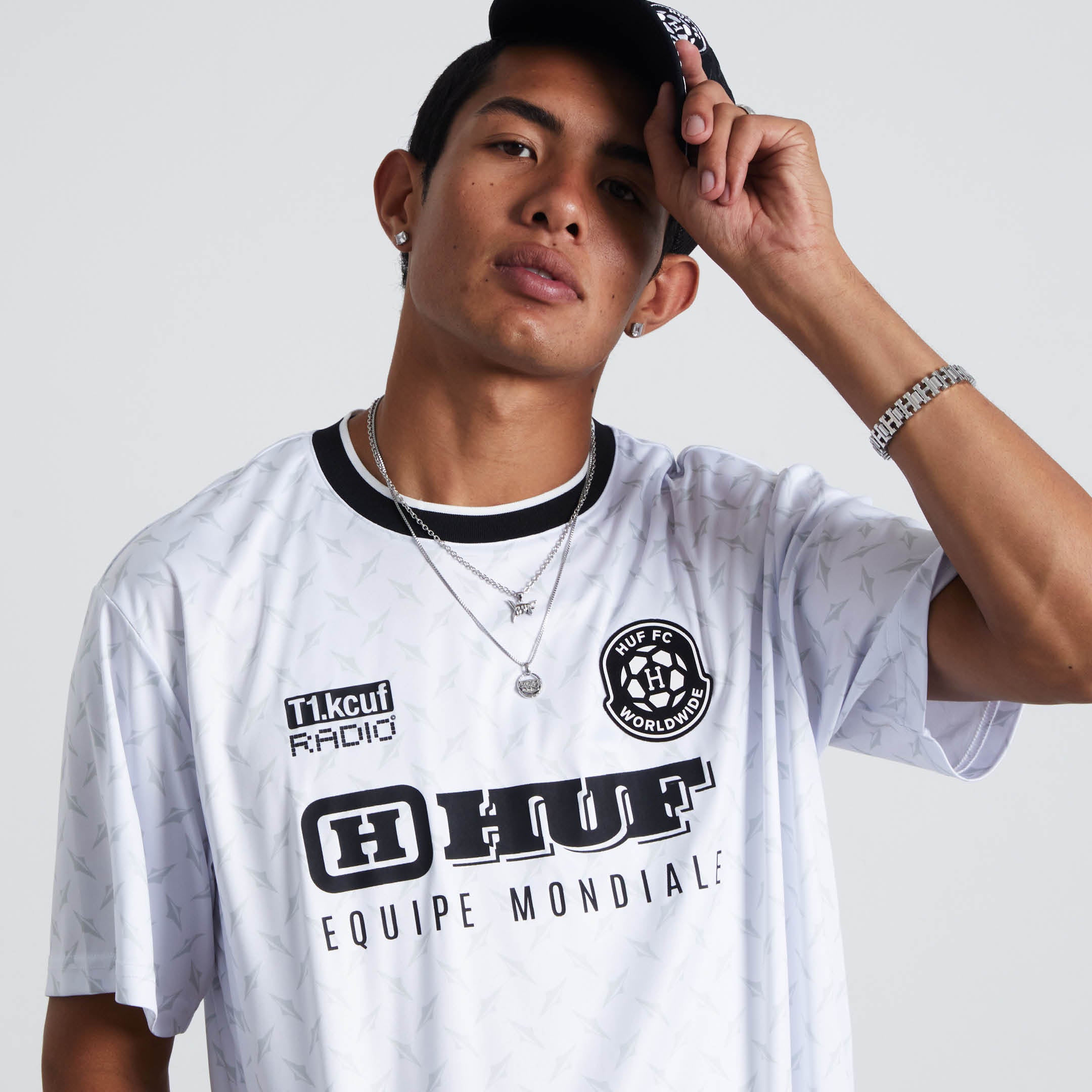 Camiseta HUF Equipe Mondiale Jersey White