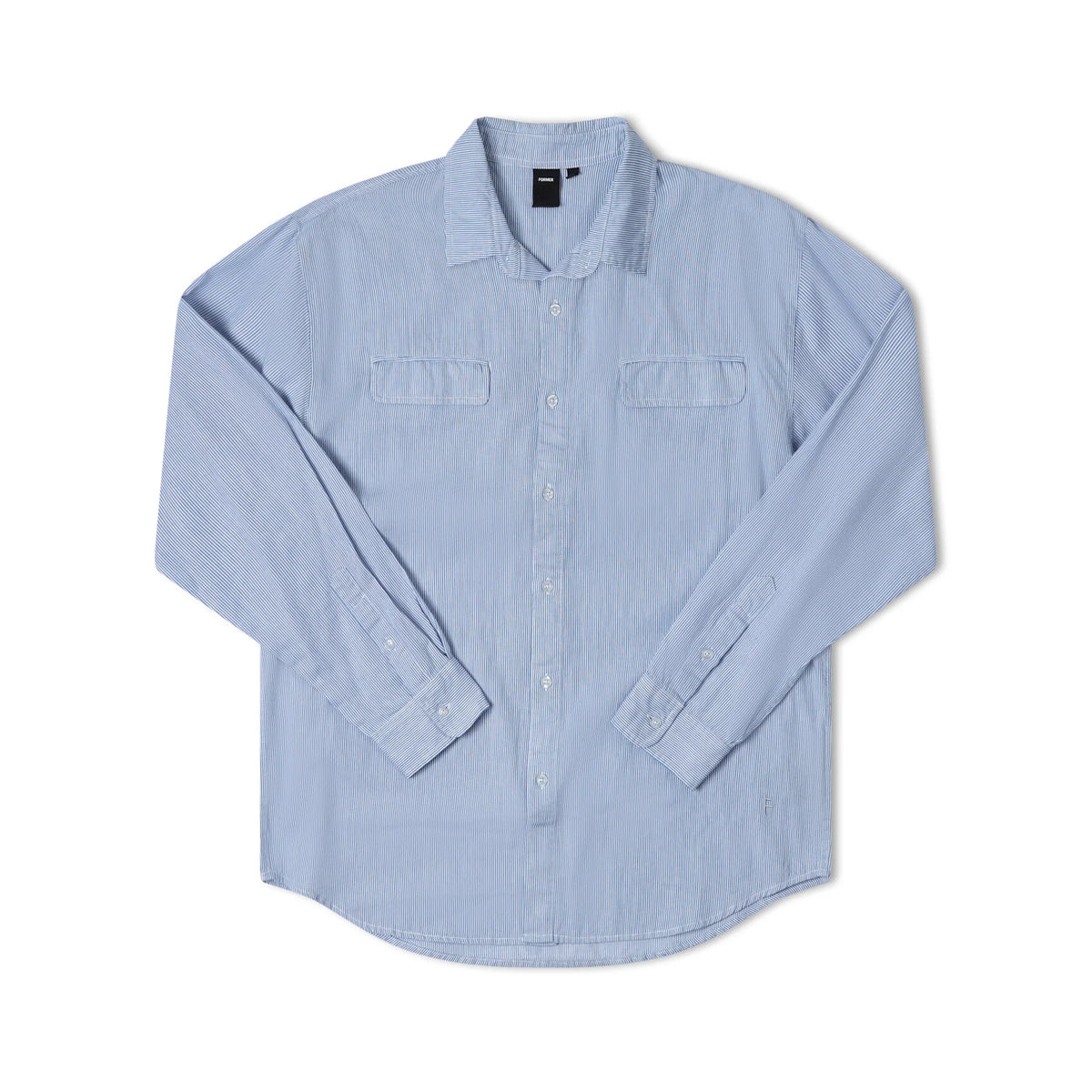 CAMISA FORMER BROADCAST STRIPED LS SHIRT BLUE WHITE