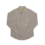 Camisa FORMER Reynolds Striped LS Shirt Ochre