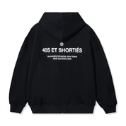 POLERON 40S & SHORTIES FRENCH GENERAL ZIP HOODIE BLACK