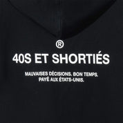 POLERON 40S & SHORTIES FRENCH GENERAL ZIP HOODIE BLACK