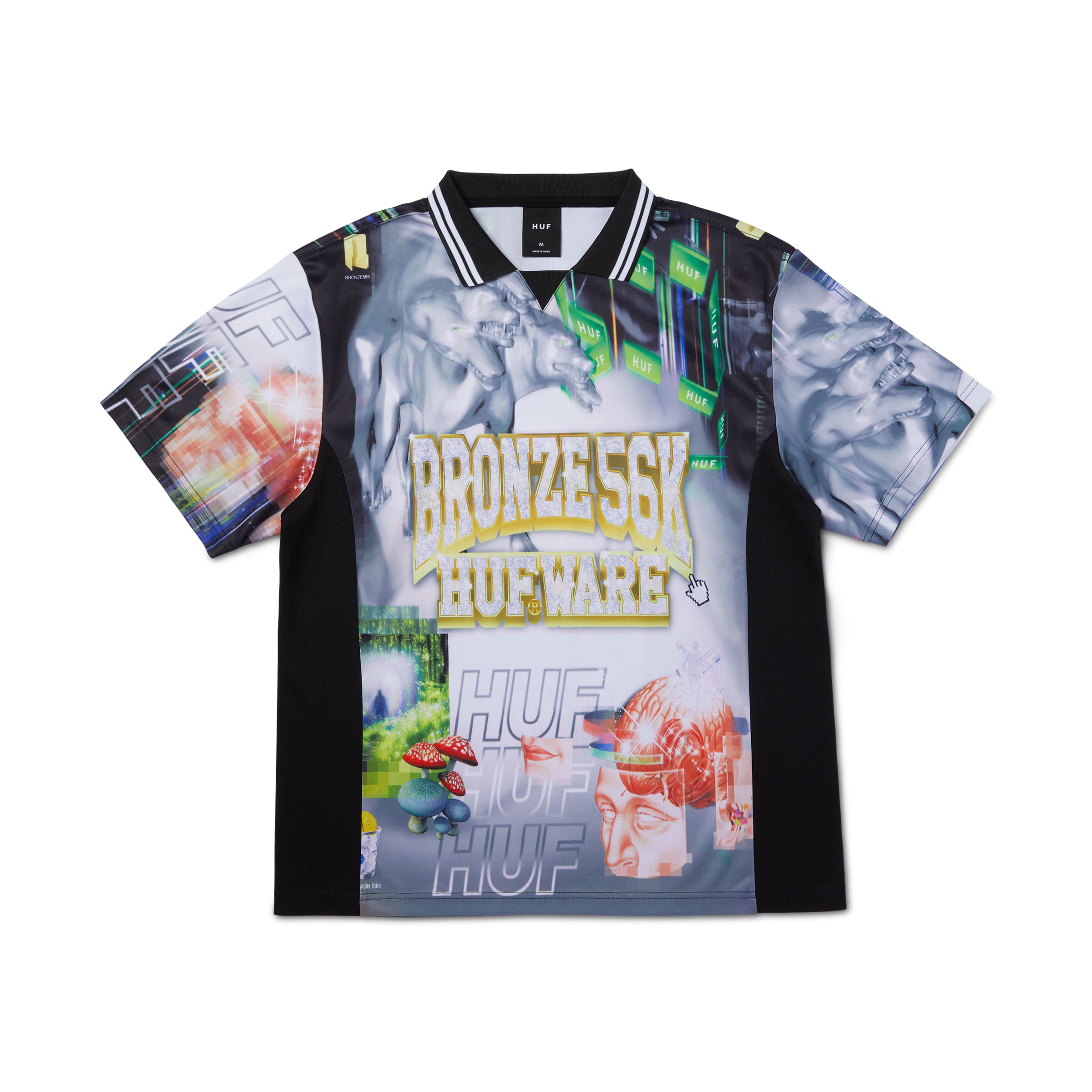 JERSEY HUF X BRONZE56K GLITCHED SOCCER MULTI