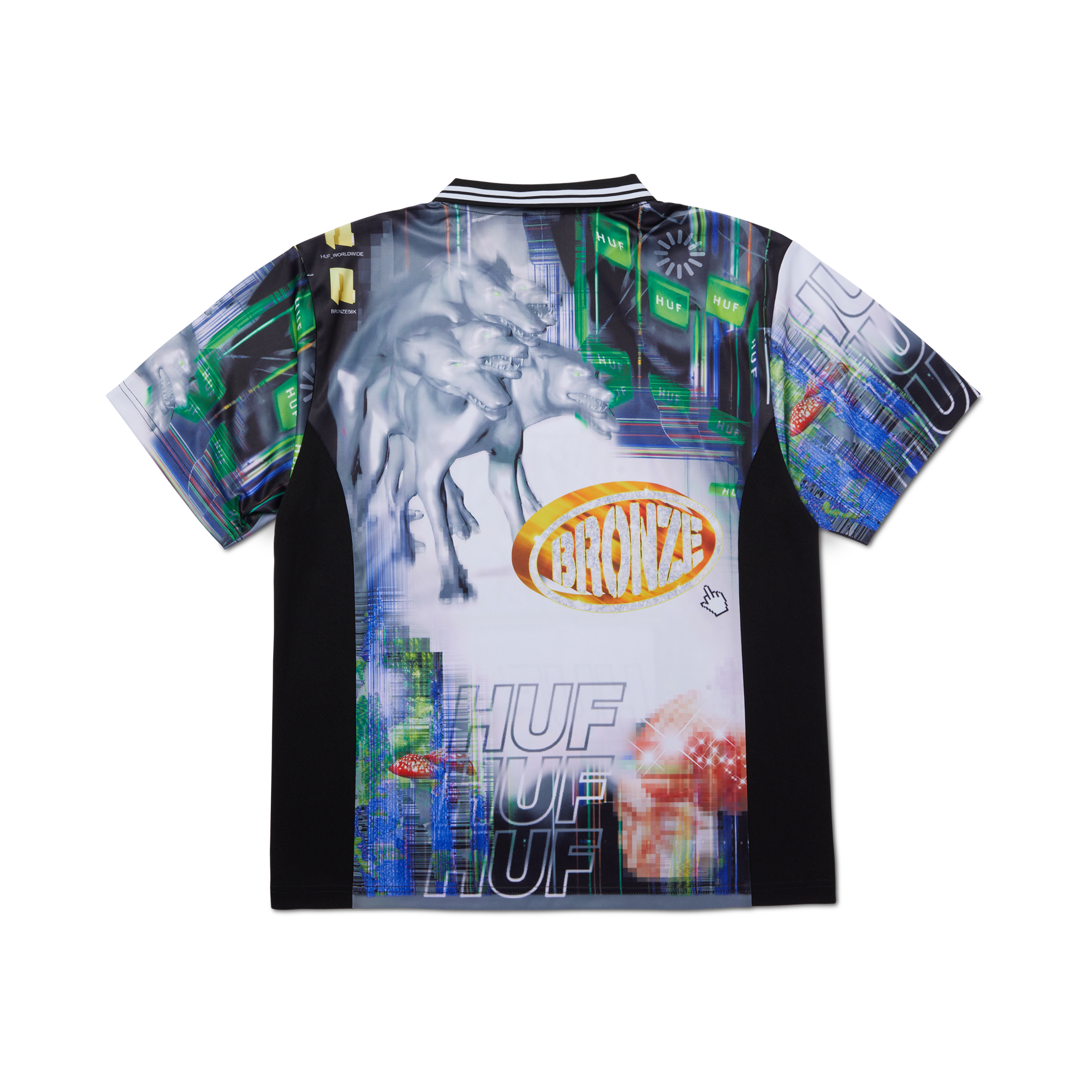 JERSEY HUF X BRONZE56K GLITCHED SOCCER MULTI