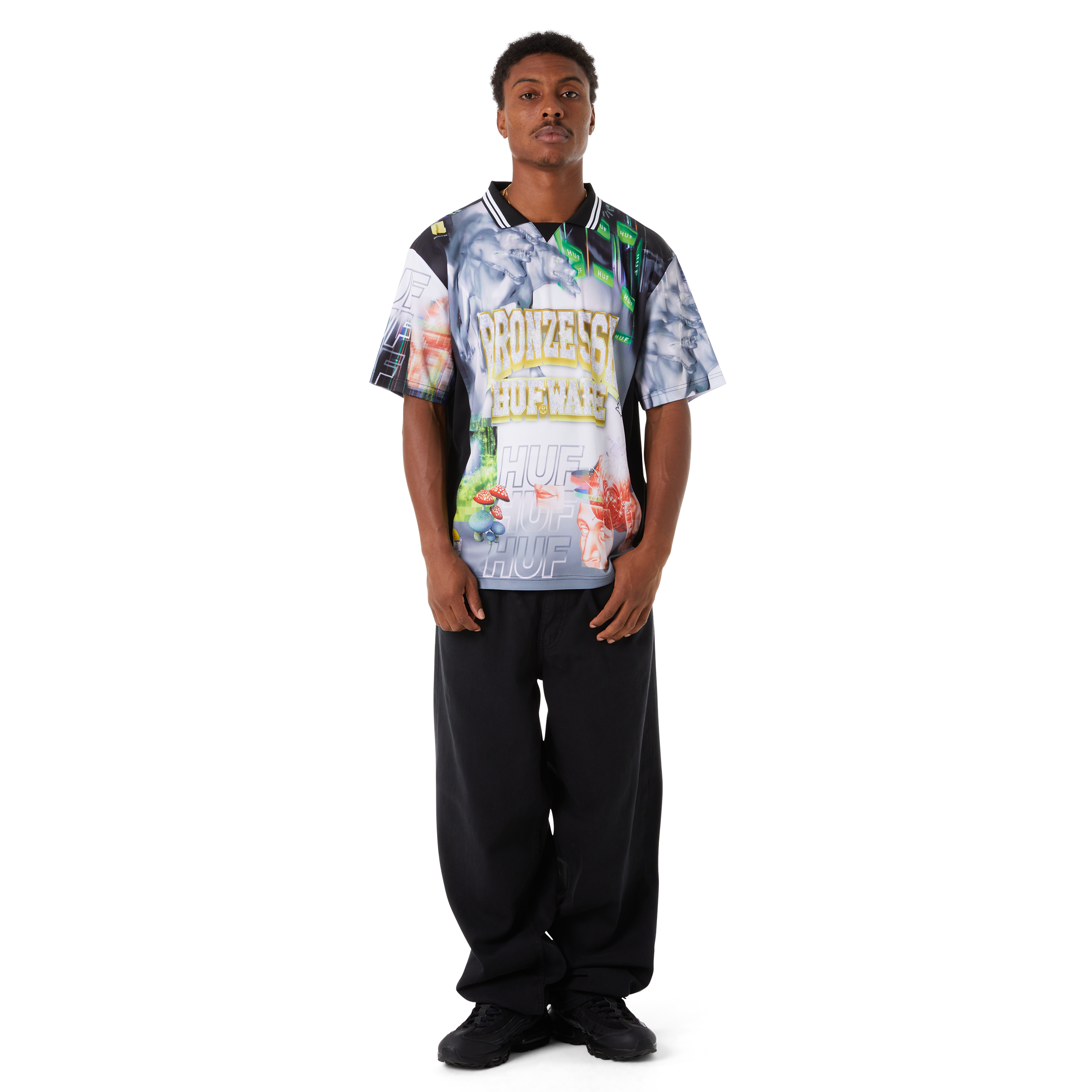 JERSEY HUF X BRONZE56K GLITCHED SOCCER MULTI