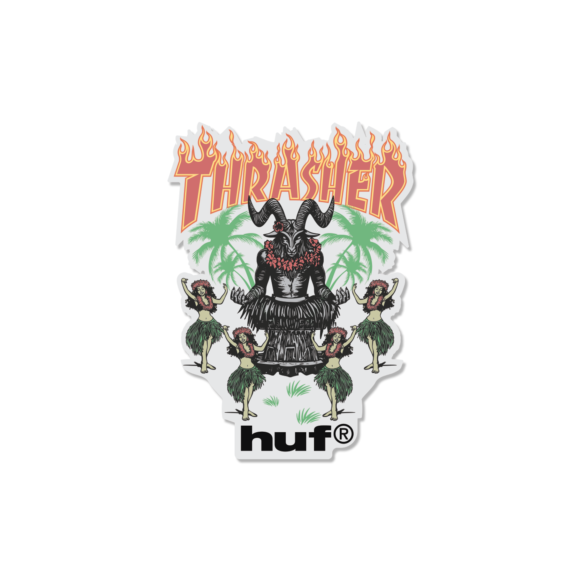 Sticker HUF X THRASHER Goat Luau-Multi