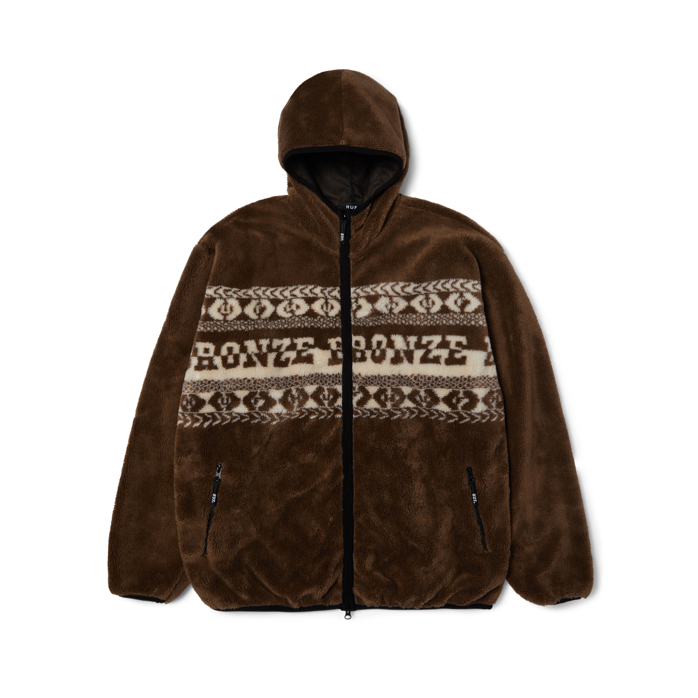 POLERON HUF X BRONZE56K HIGH PILE F/Z BROWN