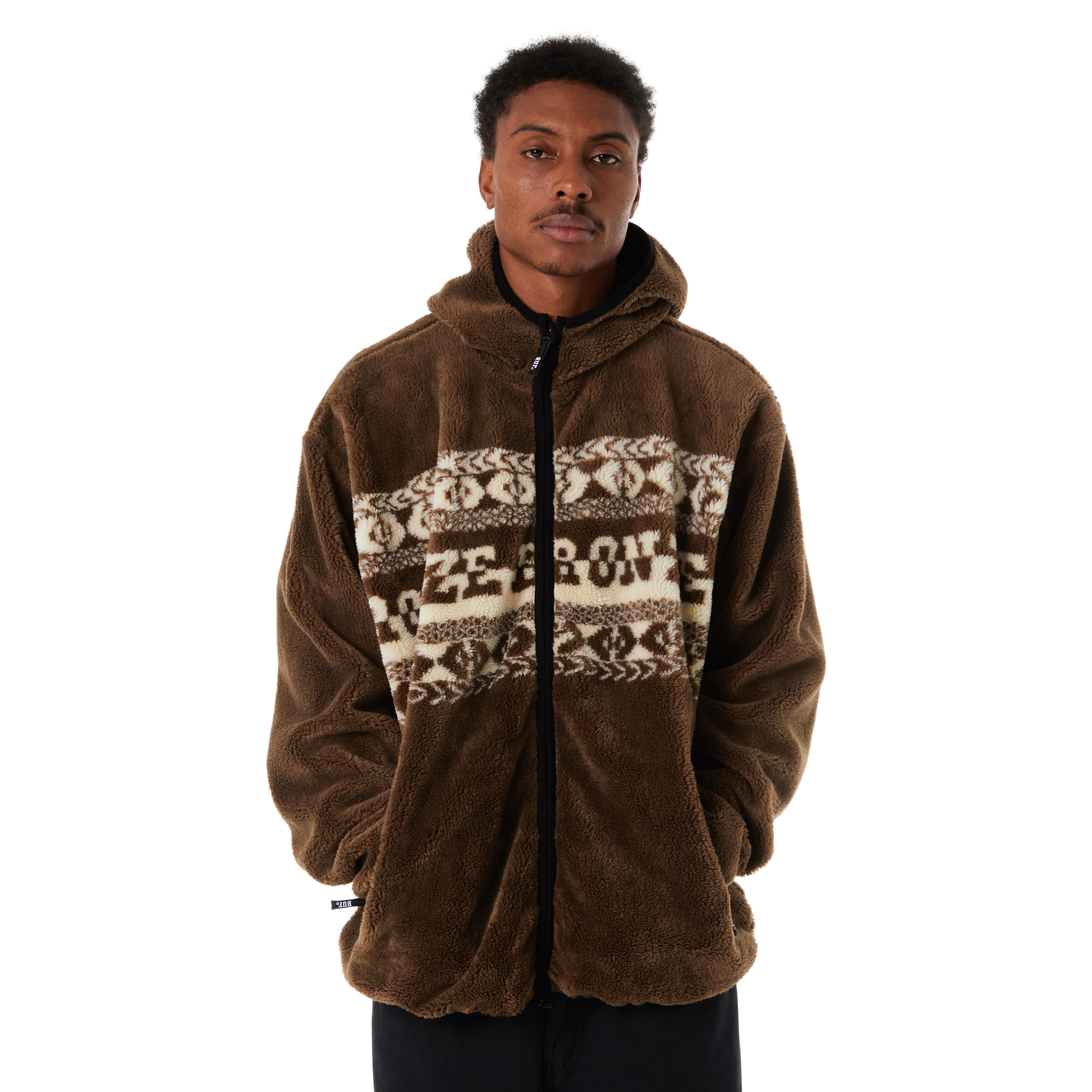 POLERON HUF X BRONZE56K HIGH PILE F/Z BROWN