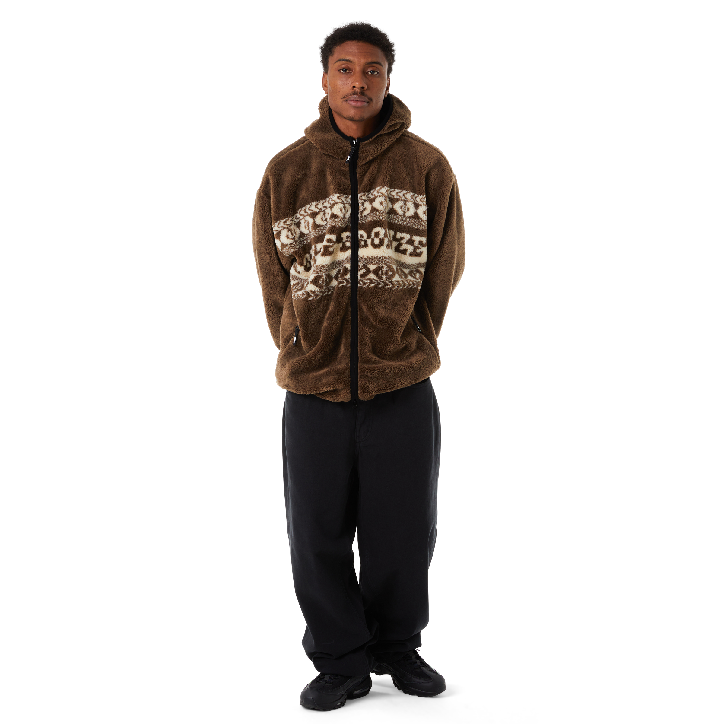 POLERON HUF X BRONZE56K HIGH PILE F/Z BROWN