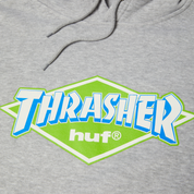 Poleron HUF X THRASHER Logo P/O Heather Grey