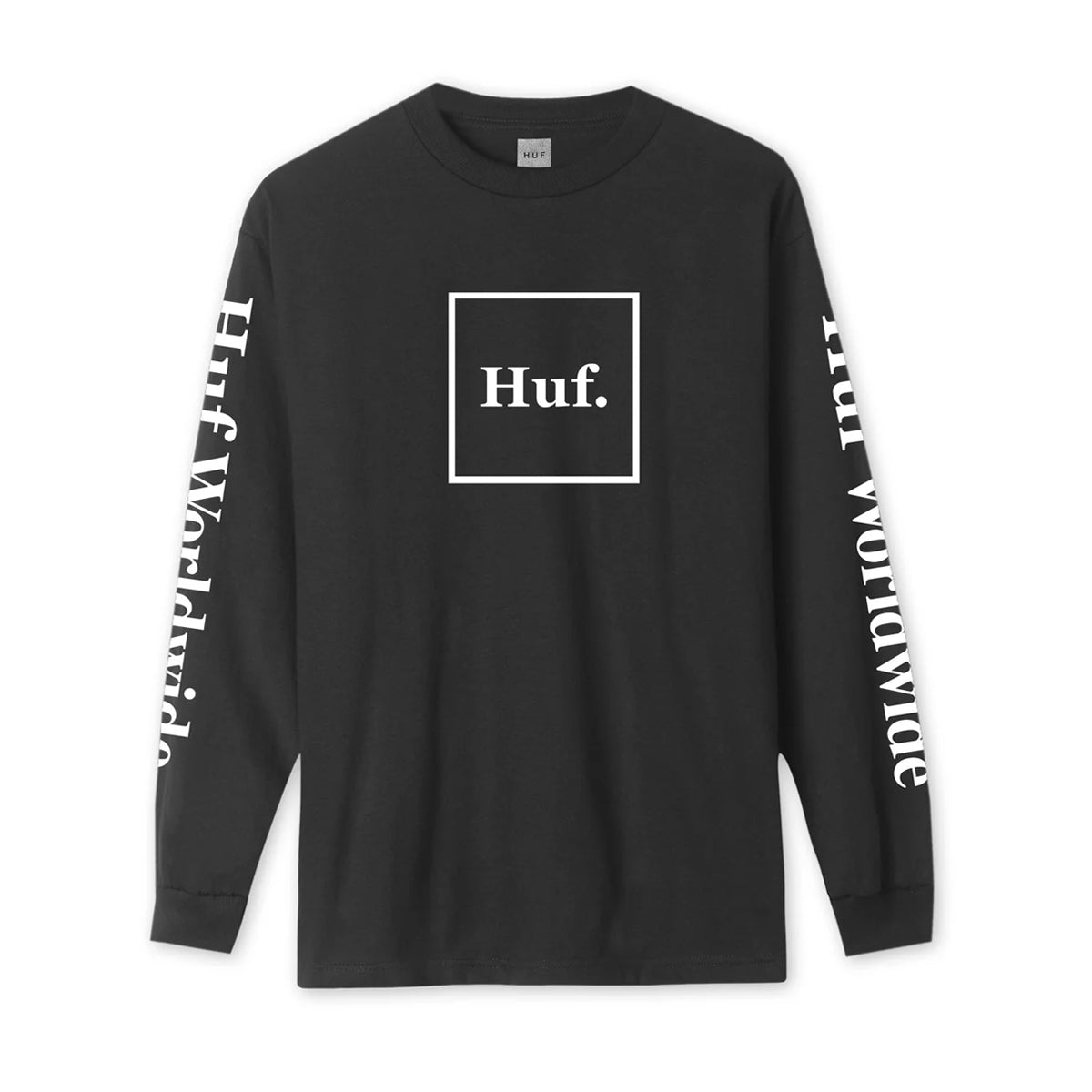 POLERA HUF ESSENTIALS DOMESTIC L/S TEE BLK