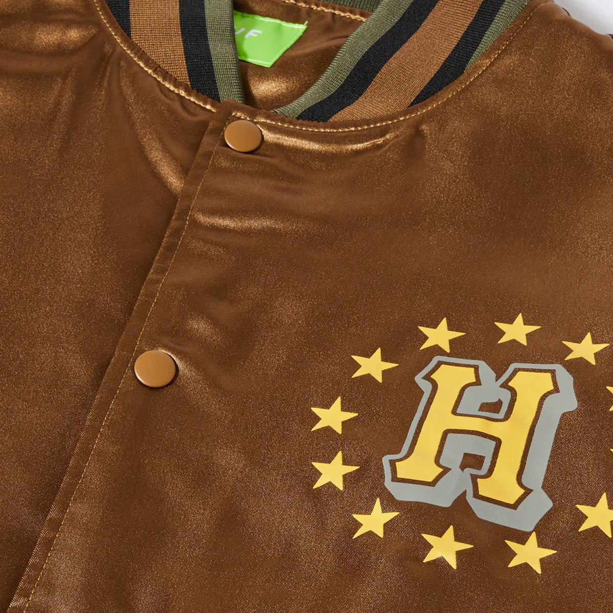 CHAQUETA HUF GALACTIC STACK BASEBALL CAMEL