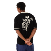 CAMISA HUF ICARUS S/S KNIT TOP BLK