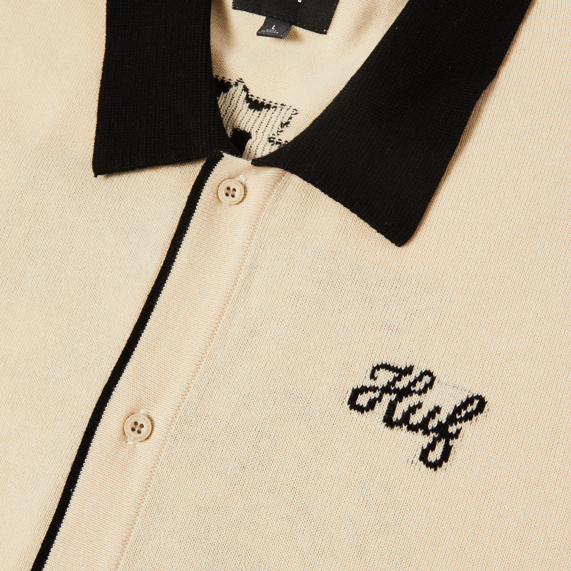 CAMISA HUF ICARUS S/S KNIT TOP NAT