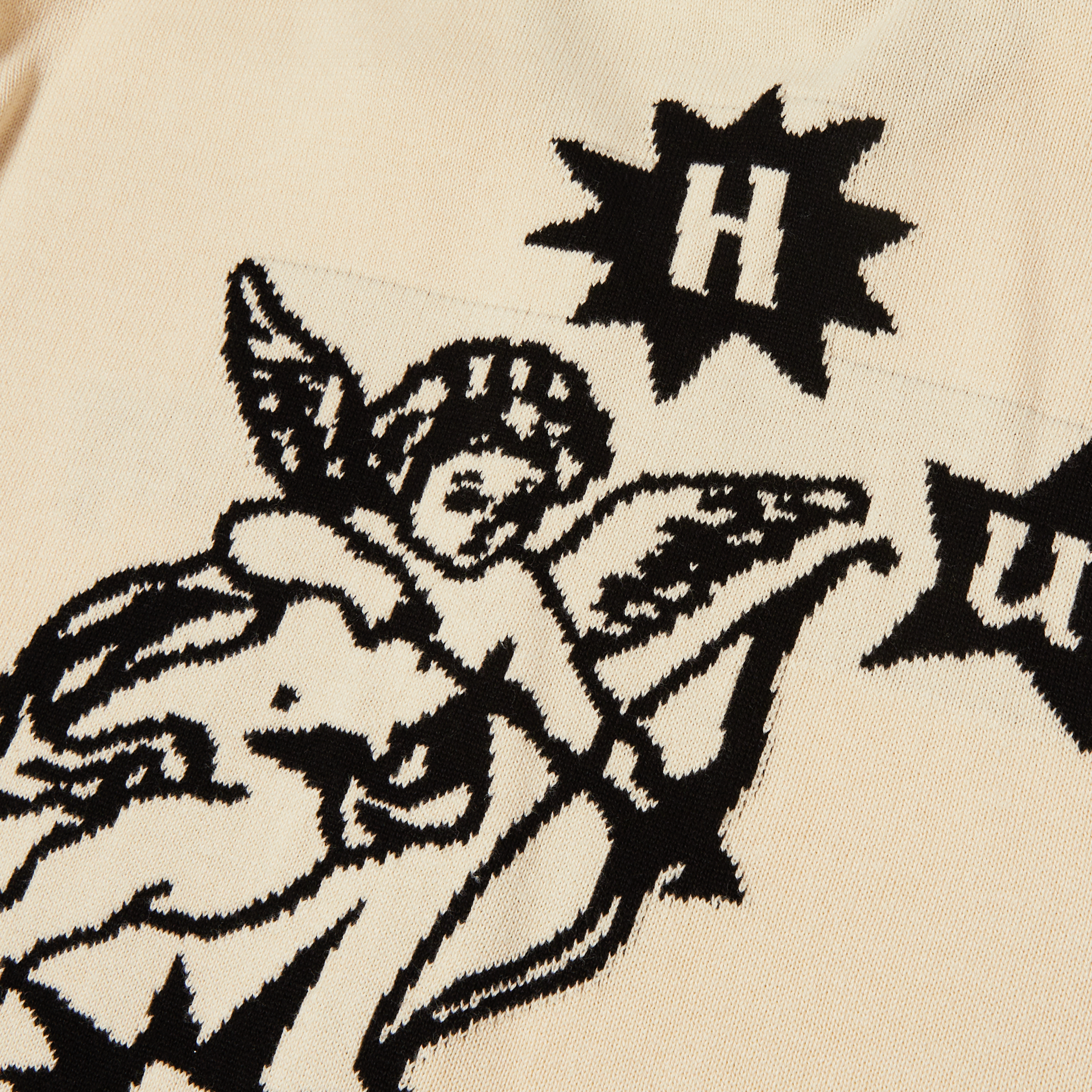CAMISA HUF ICARUS S/S KNIT TOP NAT