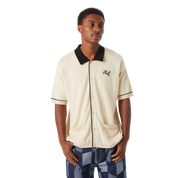 CAMISA HUF ICARUS S/S KNIT TOP NAT