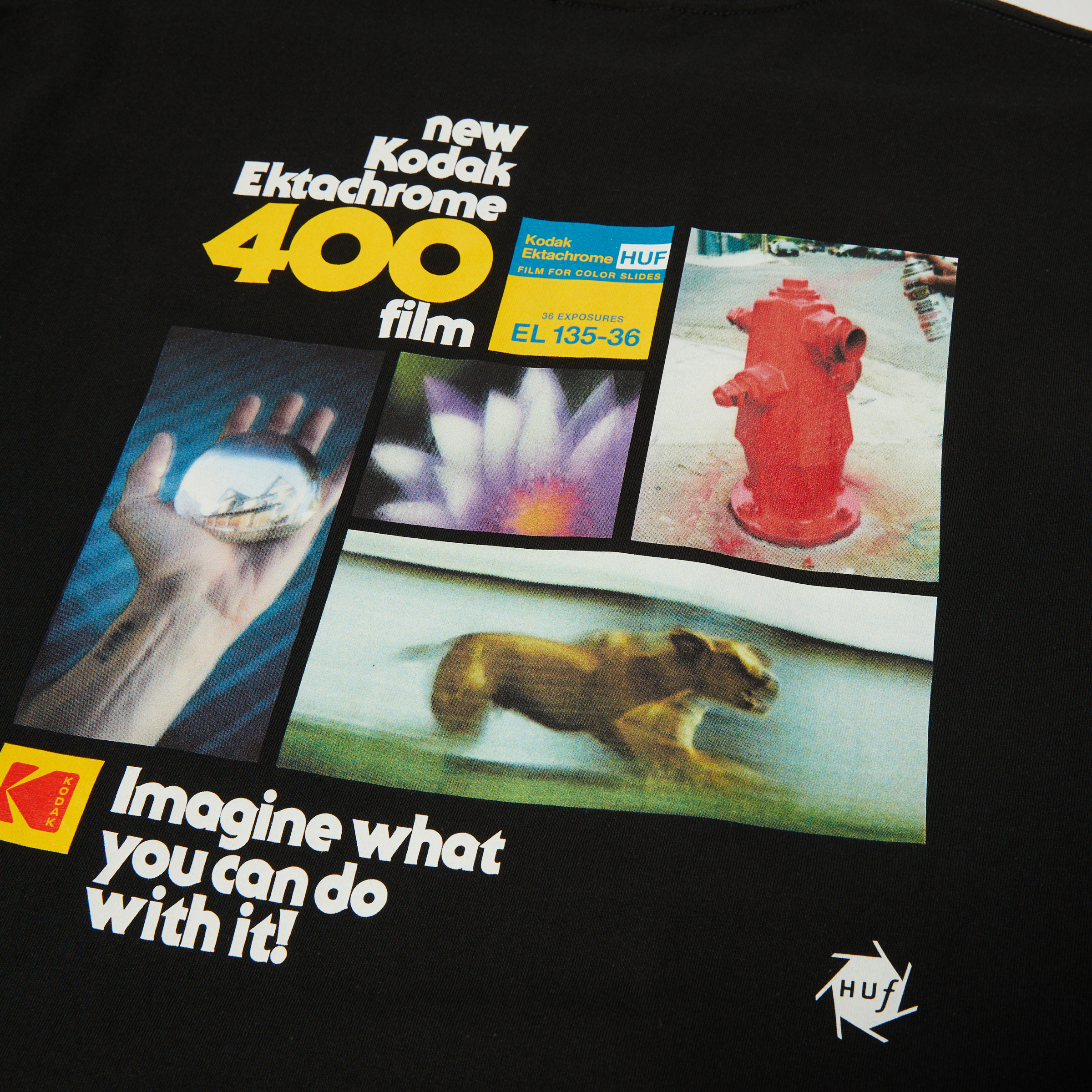 POLERA HUF X KODAK MAGINE WHAT S/S TEE BLACK