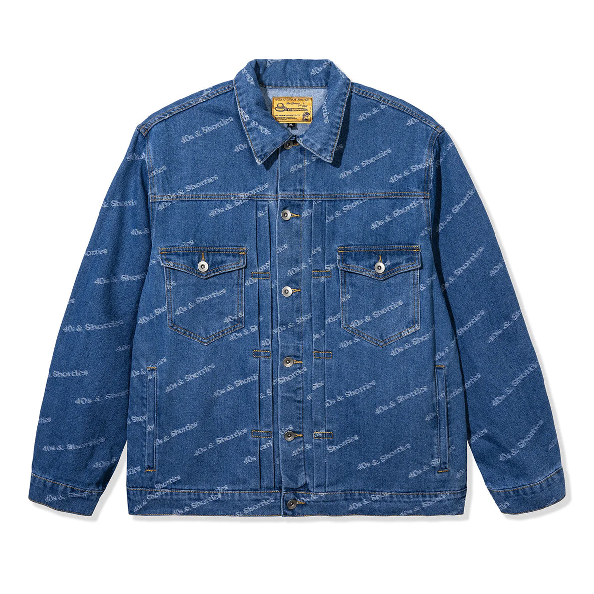 CHAQUETA 40S & SHORTIES TEXT LOGO DENIM BLUE