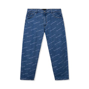 PANTALON JEANS 40s & SHORTIES TEXT LOGO BLUE