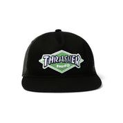 Jockey HUF X THRASHER Logo Twill Trucker Black