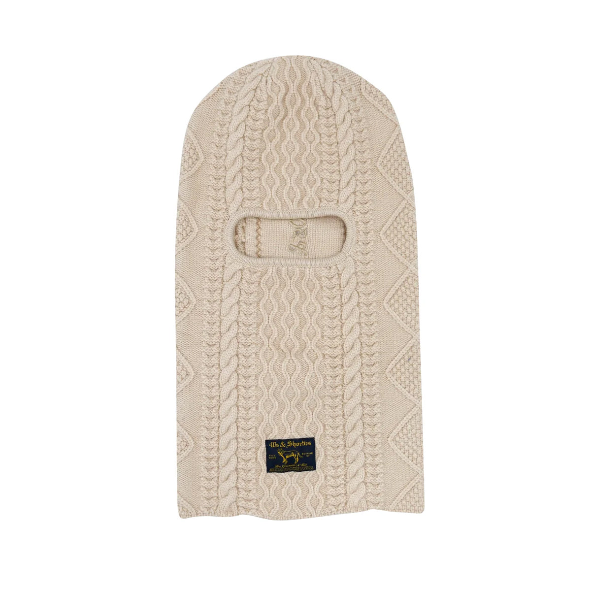 BALACLAVA 40S & SHORTIES CABLE KNIT CREAM