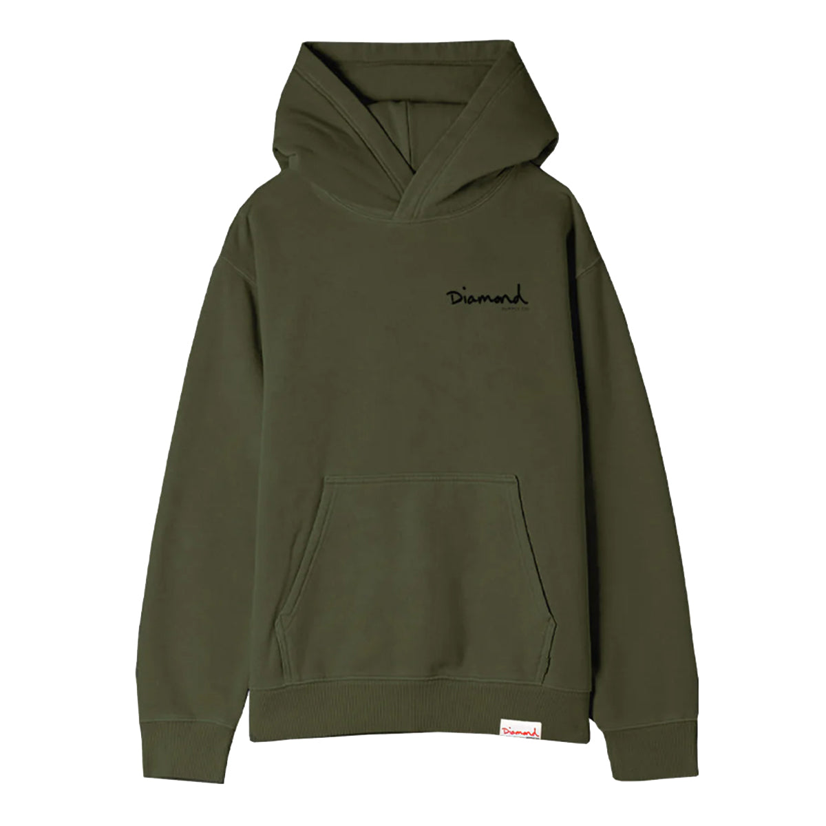 POLERON DIAMOND MINI OG SCRIPT HOODIE ARMY