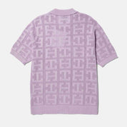 SWEATER HUF MONOGRAM JACQUARD ZIP LAVENDER