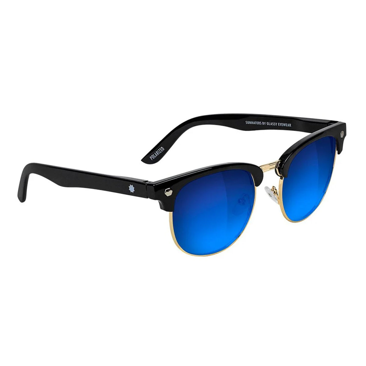 LENTES GLASSY MORRISON POLARIZED - BLACK/BLUE MIRROR LENS