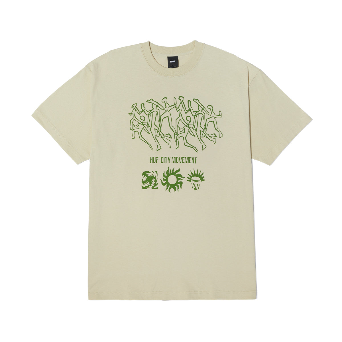 POLERA HUF MOVEMENT S/S TEE STONE