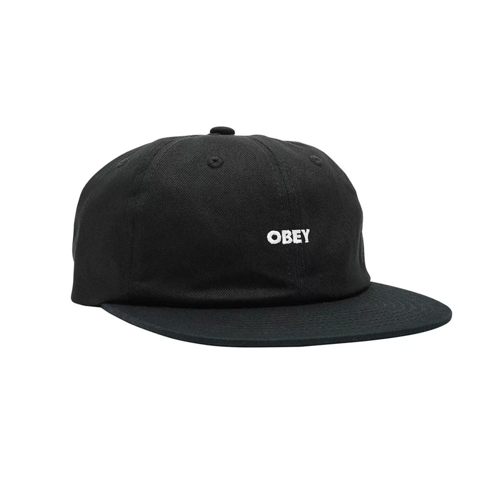 CAP OBEY BOLD TWILL 6 PANEL STRAPBACK BLK