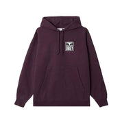 POLERON OBEY EYES ICON HOOD PLUM PERFECT