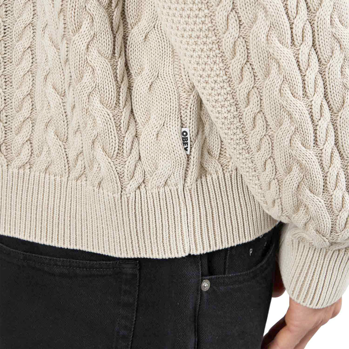 CHALECO OBEY FADED WASH SILVER GREY