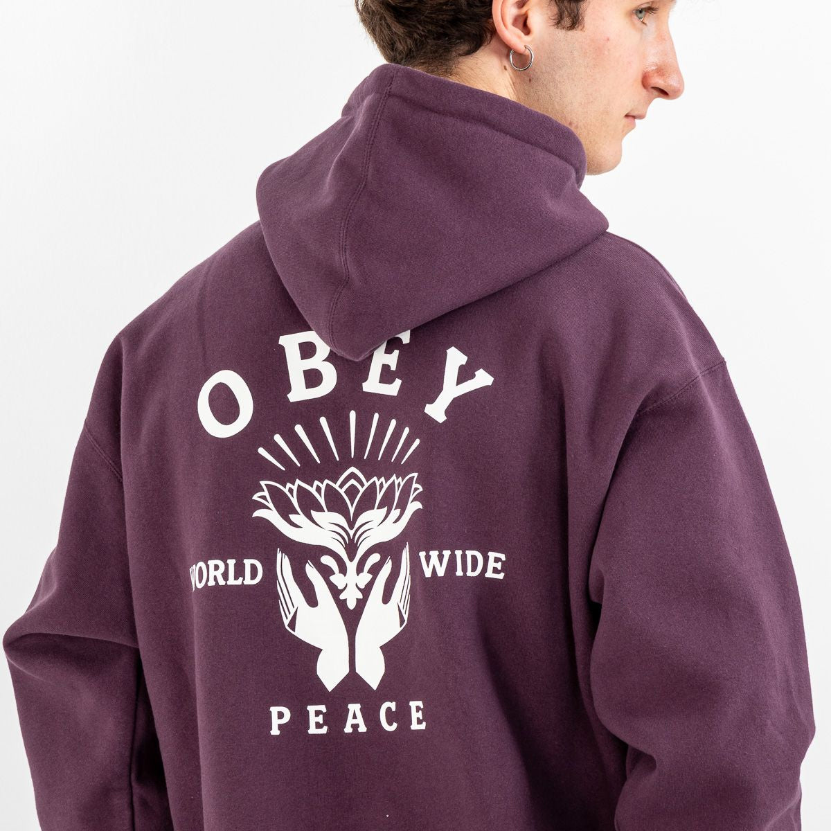 POLERON OBEY LOTUS WITH HANDS PLUM PERFECT