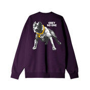 POLERON OBEY NO ONE CREWNECK PLUM PERFECT