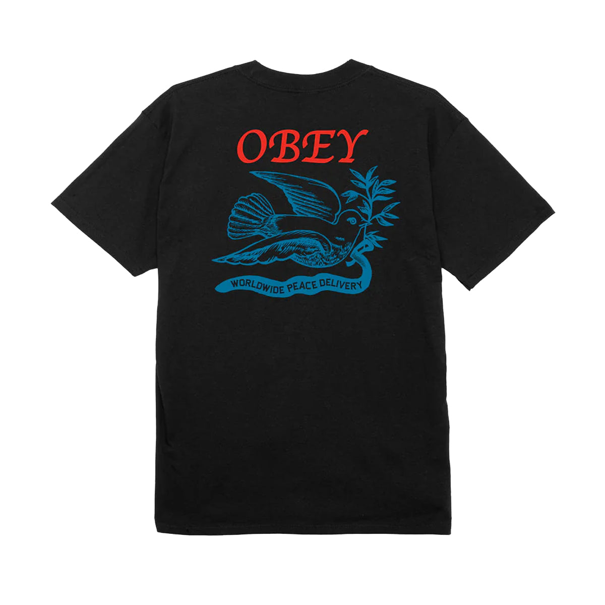 POLERA OBEY PEACE DELIVERY DOVE BLK