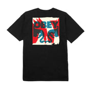 POLERA OBEY TORN POSTERS ICON BLK