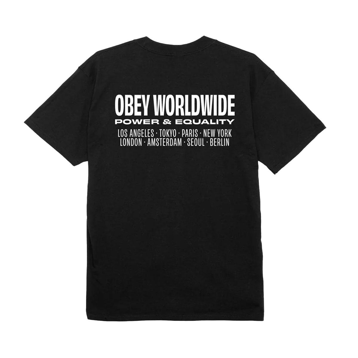 POLERA OBEY WORLDWIDE POWER & EQUALITY BLK